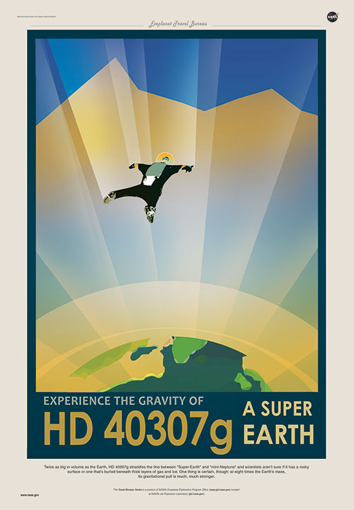 HD 40307g preview Vintage Poster from Space